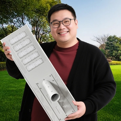 200w High Lumen Vertical Aluminum Integrated Solar Panel Lamp Street Lighting 5000 Lumens All in One Solar Street Led Light