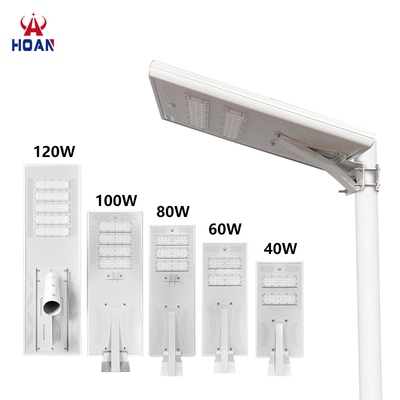 200w High Lumen Vertical Aluminum Integrated Solar Panel Lamp Street Lighting 5000 Lumens All in One Solar Street Led Light