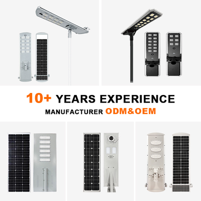 200w High Lumen Vertical Aluminum Integrated Solar Panel Lamp Street Lighting 5000 Lumens All in One Solar Street Led Light