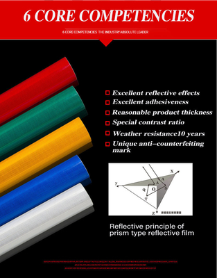 Vinyl Mylar Highly Roll Sheeting Self Adhesive Printing Sheet Pvc Stripe Warning Traffic Signs Engineering Grade Reflective Film