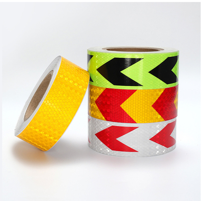 Red White Yellow Safety High Visibility Road 55mm Truck Warning Adhesive for Car Sticker Marking Reflective Tape