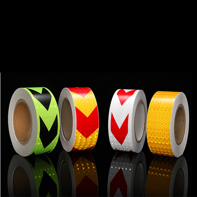 Red White Yellow Safety High Visibility Road 55mm Truck Warning Adhesive for Car Sticker Marking Reflective Tape