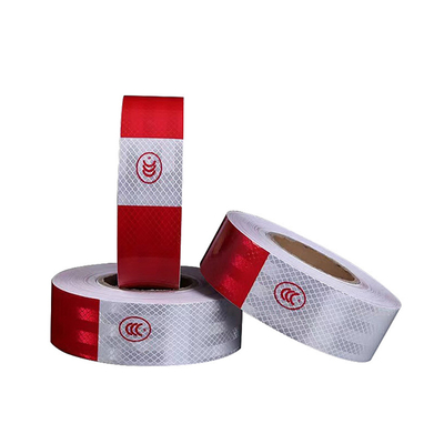 Red White Yellow Safety High Visibility Road 55mm Truck Warning Adhesive for Car Sticker Marking Reflective Tape