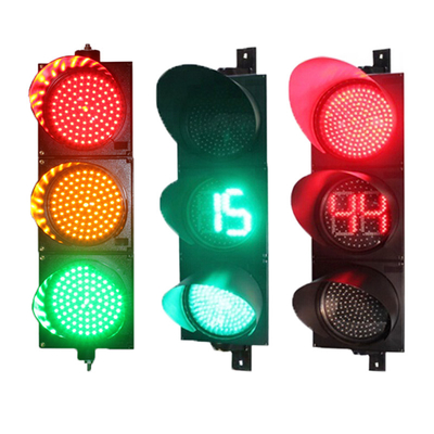 IP66 Full Ball RYG Traffic signal Lights 100mm 200mm 300mm Led Semforo Traffic Countdown Timer signal Light in the Crossroad