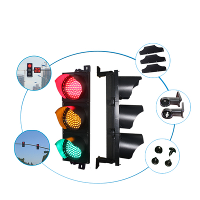 Three Color 12v-24V Semaforo Peatonal Controladores Red Green Semaforos  Ip66 100/200 mm Traffic signal Light
