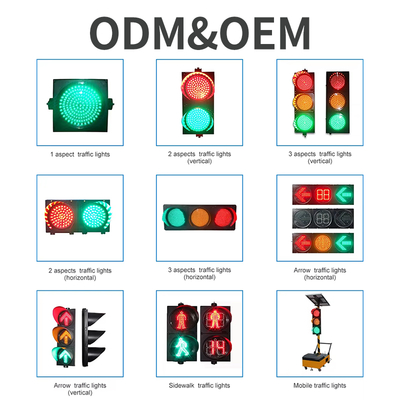 Wholesale Customized Movable Solar Red Green Traffic Light Solar Temporary Traffic Signal Light WithTouch Screen
