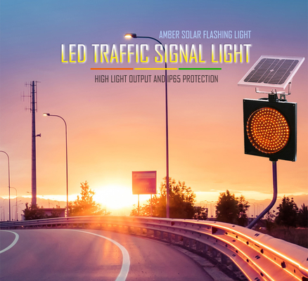 Factory Wholesale Solar Powered Warning Traffic Lights Traffic Safety LED Strobe High Speed Anti-fog Yellow Flashing Light